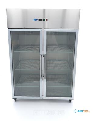 Maxima Vrieskast - 1200 L - 6 Verstelbare Roosters (2/1 GN) - RVS - met Glazen Deur - 09400016