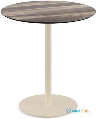 Urban Terrastafel Zand Frame + Tropical Wood HPL 70 cm - Essentials 130031270 1