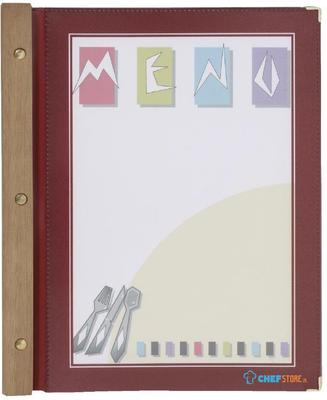 Securit Menumap Hout A4 Wijnrood - Securit H739