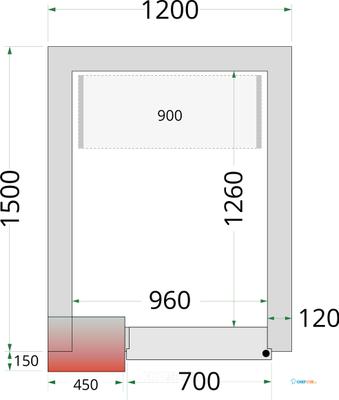 Vriescelpanelen met 120 mm Isolatie - CR 120X150X220
