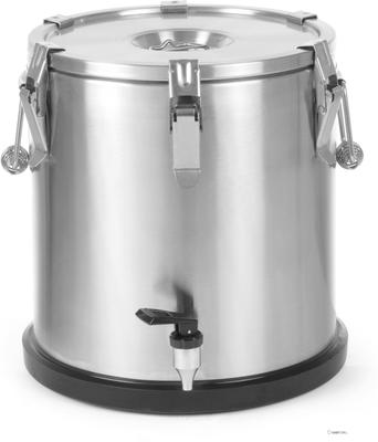 HENDI 710227 Geïsoleerde draagbare container – met kraan, , Profi Line, 20L, Diameter ⌀ 33 cm - Hoogte 36 cm