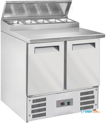 Diverso By Diamond Gekoelde Tafel 2 Deuren GN 1/1, + Koelstructuur 5x GN 1/6-150 Mm - WR-SAS2-P2 1