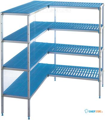 Rekkengeheel in Aluminium voor C2010/XBF - diepte 400mm "L" 4 Niveaus "MaxiCold" - Diamond GA2014/BF 1