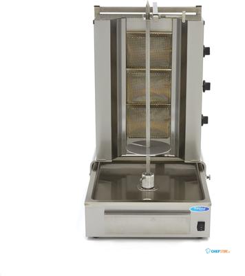 Maxima Shoarma Grill - 3 Branders - 40 Kg Vlees - Gas - 09370210
