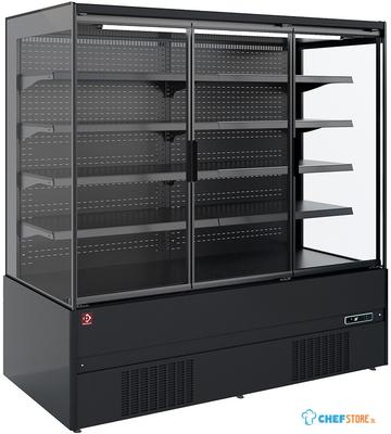 Diamond Gekoeld Wandmeubel, Zelfbediening, Klapdeuren - FULL BLACK - PML09-H5 1