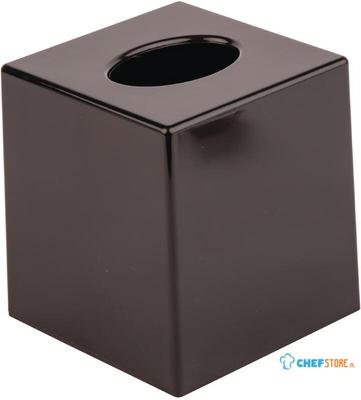Zwarte vierkante tissue box | DA603