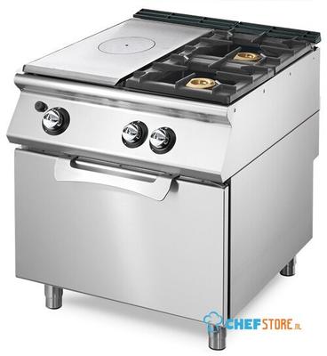 Mastro Bakplaat - Gas Solide Top Op Statische Gasoven Gn 2/1 + 2 Branders - VS7080TPPCFG 1