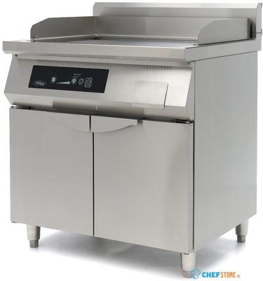 09371100 Inductie Grillplaat 700 - Glad en Gegroefd - 10000W - Dubbel - met Onderstel