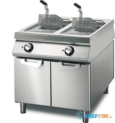 Electric Fryer 21+21 Liters On Cabinet With Door, Virtus VS11080FRE21 1