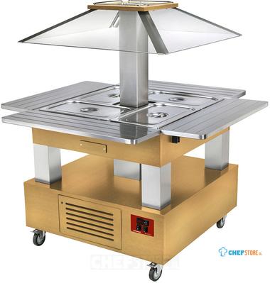 Eil. B-Mar.Warm Buffet 4X1/1H150 Licht Hout | Diamond | CBM/4D-D1 1