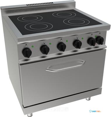 SARO Keramisch Fornuis met Elektrische Oven Tafelmodel E7/CVE4LE 1