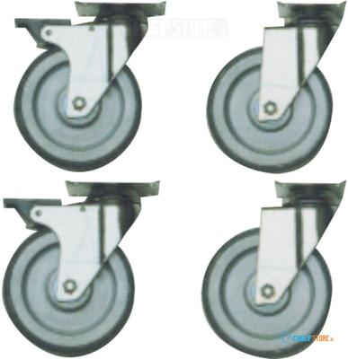 Diamond Set 4 wielen, 2 met rem | KR2F 1