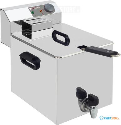 Diverso By Diamond Elektrische Friteuse Tafelmodel 8 Liter + Aftapkraan - WR-EF08-S8 1