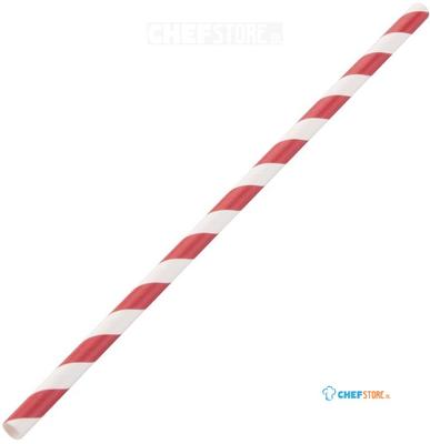 Fiesta Green biologisch afbreekbare papieren rietjes rood-wit gestreept | DE927