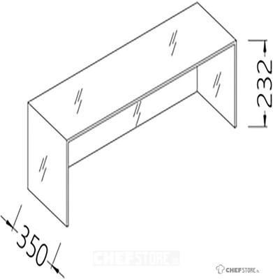 Diamond Optie: glazen structuur neutrale toonbank - kassa (frontale ruit, bovenste ruit en 2 rijruiten) - (ML) | TS 1