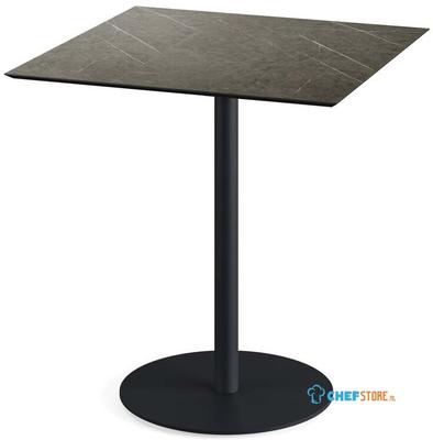 Urban Terrastafel Zwart Frame + Midnight Marble HPL 70x70 cm - Essentials 130011677