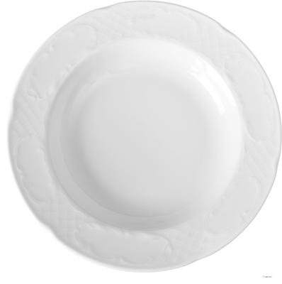 Hendi Bord diep 240x37 mm Flora wit porselein |787052 1