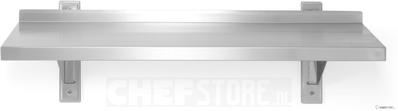 HENDI 811719 Verstelbare enkele wandplank met 2 beugels, , 800x300x(H)600mm 3