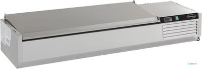 Opzetvitrine | RVS Deksel | 3x 1/3 GN & 1x 1/2 GN | RVS | Combisteel | 7450.0031