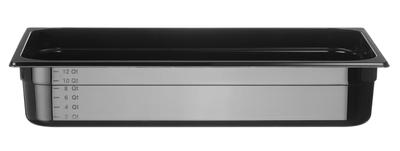 Hendi Gastronormbak 1/1 | 100 mm hoog | polycarbonaat zwart | 862223 1