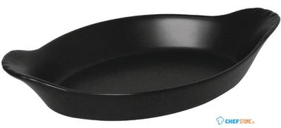 Ovaal tapasbordje | 156x126mm | mat zwart | Olympia Tapas | DK834