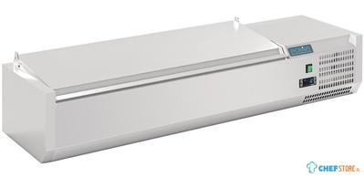 Opzetkoelvitrine | 5x GN 1/4 | RVS Deksel | Polar G-serie FA854