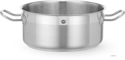 HENDI 830161 Stoofpan laag, zonder deksel, , Profi Line, 4,7 Liter, Diameter ⌀ 24 cm - Hoogte 11,2 cm