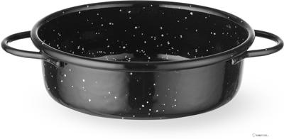 HENDI 622520 Braadpan "fuente", geëmailleerd, , Zwart, Diameter ⌀ 12 cm - Hoogte 4 cm