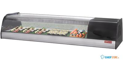 Gekoeld Uitstalraam Voor Sushi, Dubbele Geperforeerde Bodem (inclusief) - Diamond TR8-SH/R6 1