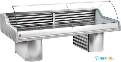 Gekoelde Vitrine Toonbank met Gebogen Ruit, op Sokkels - Diamond SG35B/A1-R2 1