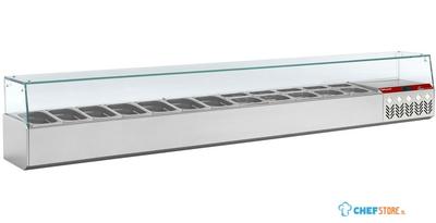 Gekoelde Structuur GN 7x 1/4, 5x 1/6, 5x 1/9, Met Rechte Ruit, Diamond SX249G/PP9 1