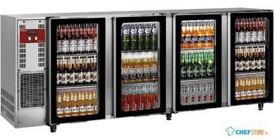 Flessenkoeler Rvs 4 Glazen Deuren, 783 Liter | Diamond | TAVX/4G-R2 1