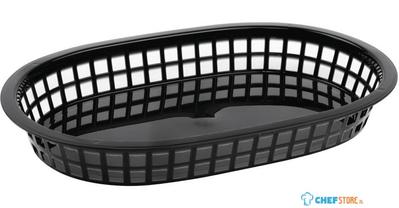 Olympia ovale polypropyleen tafelmandje zwart | GH969