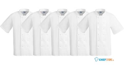 Whites Chefs Clothing SA822 Whites Boston Unisex Koksbuis Wit M (5 stuks)