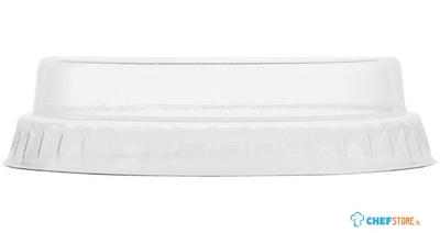 Vegware composteerbare platte deksels zonder gat 20cl | CL701