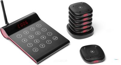 Hendi Oproepsysteem voor Restaurants - Starterskit met Controller, 10 Piepers, Laadstation, Oplader - 201633 1