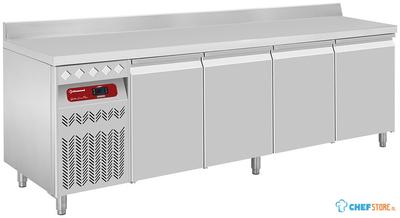 Geventileerde Koelwerkbank "muraal", 4 Deuren GN 1/1, 550 Lit. Groep Aan Linkerkant, Diamond DT224/P9AGX 1