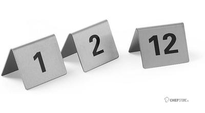 Hendi Tafelstandaard nummers 1 - 12 rvs 55x52x35 mm | 663844 1