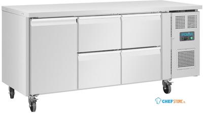 Polar U-Serie Koelwerkbank 1 Deur 4 Lades 358L - Polar UA020