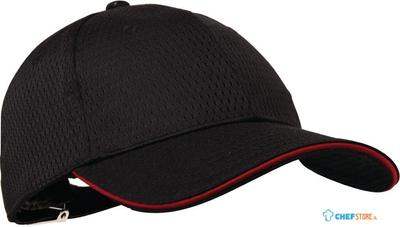 Colour by Chef Works Cool Vent baseball cap zwart en rood | A945 1