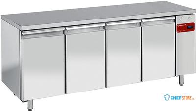 Wand Vriestafel, Geventileerd, 4 Deuren Gn 1/1, 550 Liter (zonder Groep), Diamond Ts4b-Ne 1