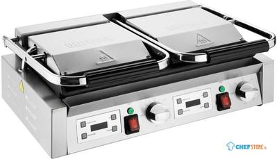 Buffalo Dubbele Contactgrill Platte & Geribbelde Platen - CU613