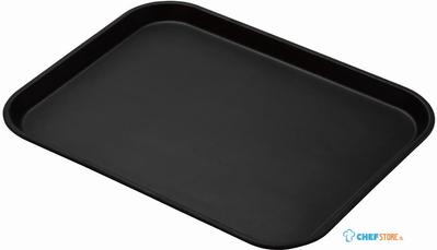 Cambro Treadlite rechthoekig antislip glasvezel dienblad zwart 45,7x35,5cm | DB005