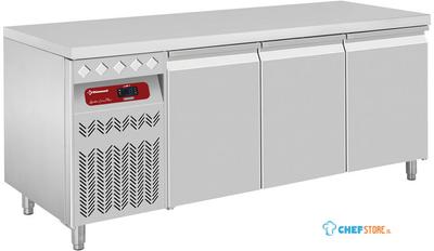 Geventileerde Koelwerkbank, 3 Deuren GN 1/1, 405 Lit. Groep Aan Linkerkant, Diamond DT178/P9GX 1