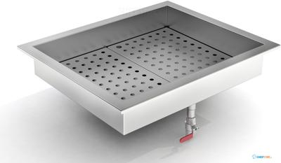 Crushed Ice Bak 2/1 Gn Inbouw Rvs Aisi 304 | Combisteel | 7013.2725 1