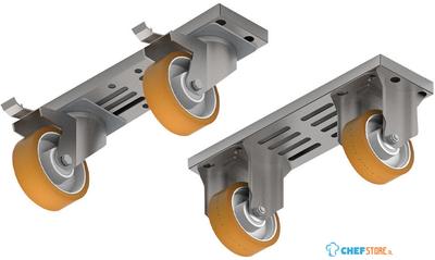 Diamond Kit 4 wielen, 2 met rem + 2 omega's module 400 | A7/KRT-40 1