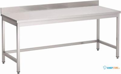 Gastro M | RVS werktafel | zonder onderblad | Achteropstand | 140x70x85cm | GN117