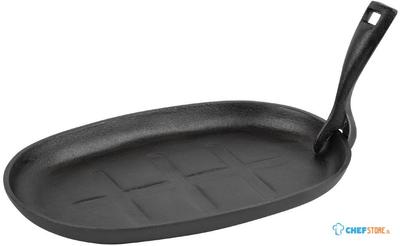 Olympia gietijzeren pan ovaal 28cm | GJ557
