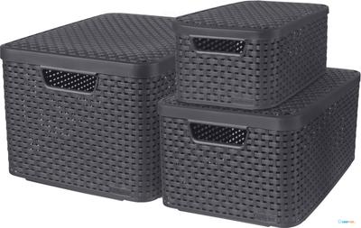 STYLE Set van 3 Opbergdozen met Deksel S+M+L - 246290 1