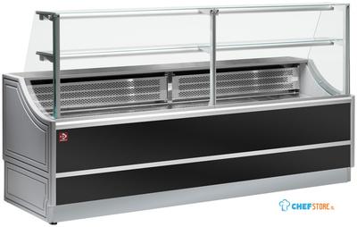 Diamond Gekoelde uitstaltoonbank - Neutrale versie rechte ruiten 90°, zonder reserve | OL150/B2-NN 1